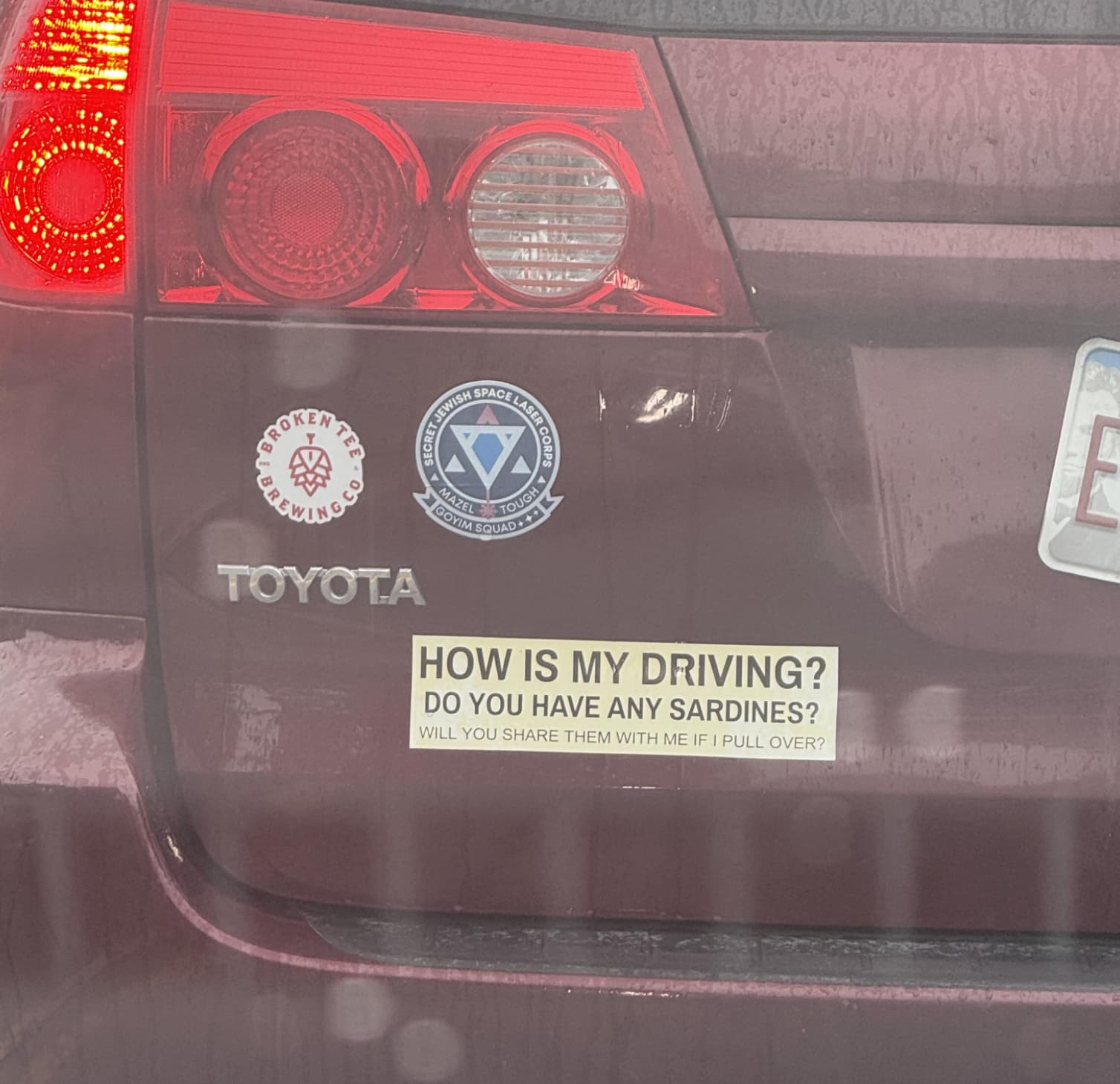 chevrolet cruze - Broke Toyota Jewish Mazel Space Laser Corps Tough Coyim Squad How Is My Driving? Do You Have Any Sardines? Will You Them With Me If I Pull Over?